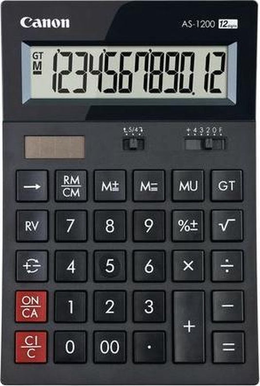 Canon as1200hb desktop basisrekenmachine grijs
