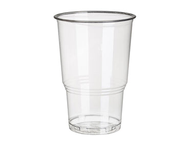 Papstar 25 drinkbekers pla pure 250ml ã˜7,8x11cm glashelder met schuimkraag