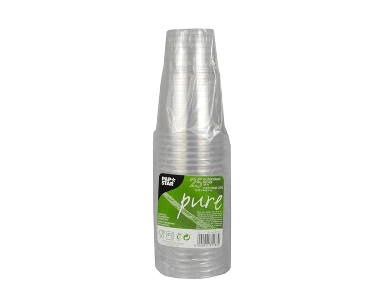 Load image into Gallery viewer, Papstar 25 drinkbekers pla pure 250ml glashelder
