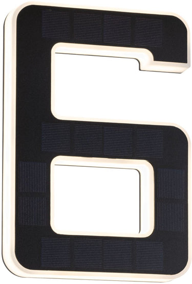 Paulmann solar led-huisnummerverlichting incl. verwisselbare accu nummer 6 ip44 3000k 6lm zwart