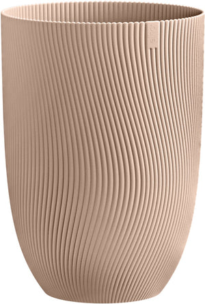 Elho sereh hoog 30 - bloempot voor binnen buiten - 100% gerecycled plastic - ø 29.5 x h 40.5 cm - koele klei