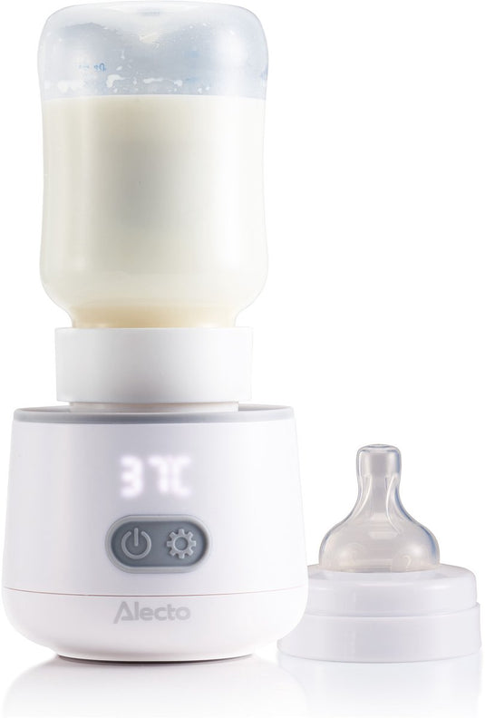 Alecto flessenwarmer - draagbare baby flessenwarmer voor onderweg en thuis - geschikt voor vrijwel alle babyflessen - draadloos - bw1000 - wit