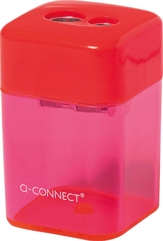 Q-connect potloodslijper 2 gaats geassorteerde kleuren