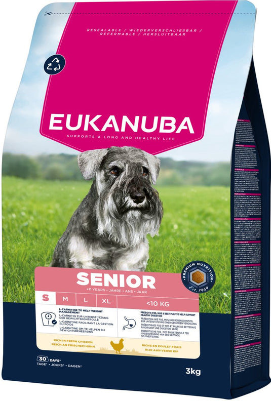 Eukanuba senior small breed kip - hondenbrokken - 3 kg