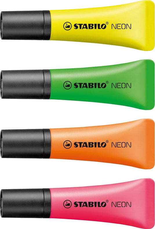 Stabilo neon - markeerstift - set met 4 stuks
