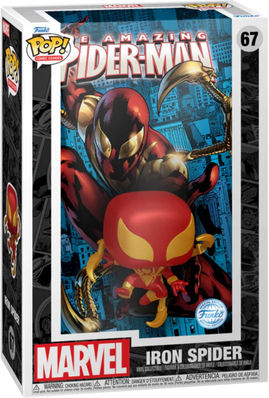 Funko pop! marvel comic cover: the amazing spider-man 67 iron spider exclusive
