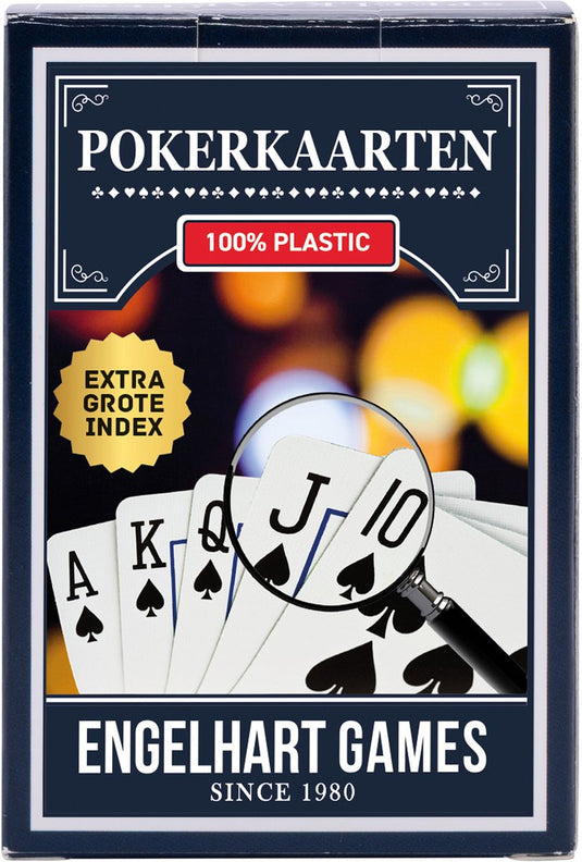 Engelhart pokerkaarten – grote index – speelkaarten in kartonnen doosje – poker deck – kaartspel voor poker en gezelschapsspellen –