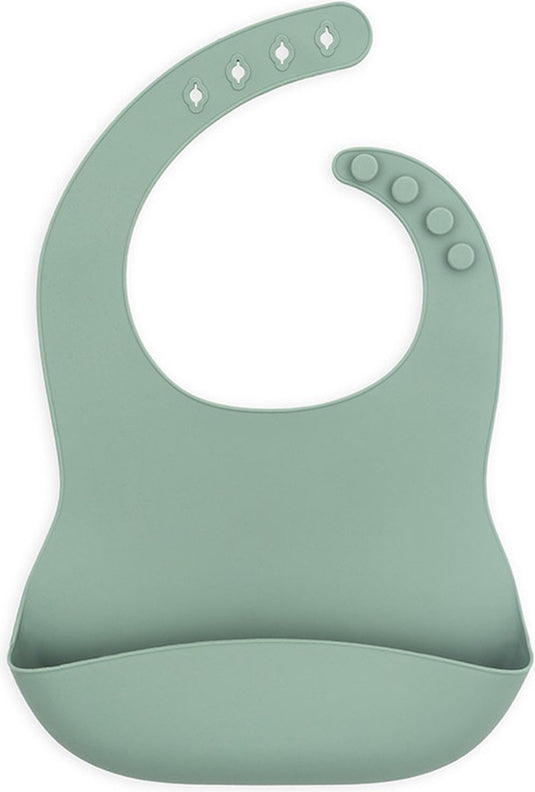 Jollein - slab (ash green) - siliconen - slabbetjes baby - 26 cm