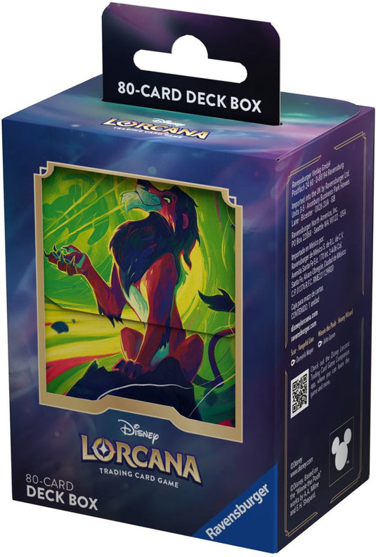 Disney lorcana ravensburger deck box scar 80 kaarten