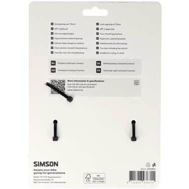 Simson ringslot universeel connect insteek 72mm art**