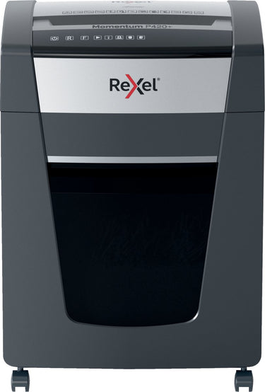 Rexel momentum p420+ ultrastille papierversnipperaar - p4 snippers - tot 20 vel - 30l - zwart