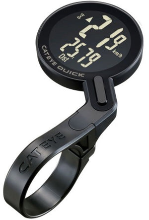 Cateye quick cc-rs100w fietscomputer - draadloos - zwart