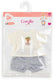 Corolle poppenoutfit t-shirt en korte broek babypop 36cm grijs.