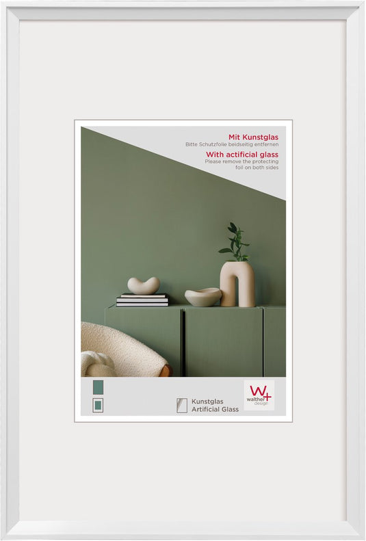 Walther desire - kunststof lijst -fotoformaat 50x70 cm - kunstglas - wit
