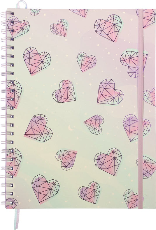 Kangaro spiraalboek - galaxy girl - a4 - lijn - 2 stuks - k-pm410005