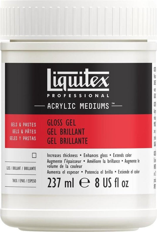 Liquitex professional glans gel medium 237 ml – acryl additief, glansversterker, volumevergroting consistentie verdikken