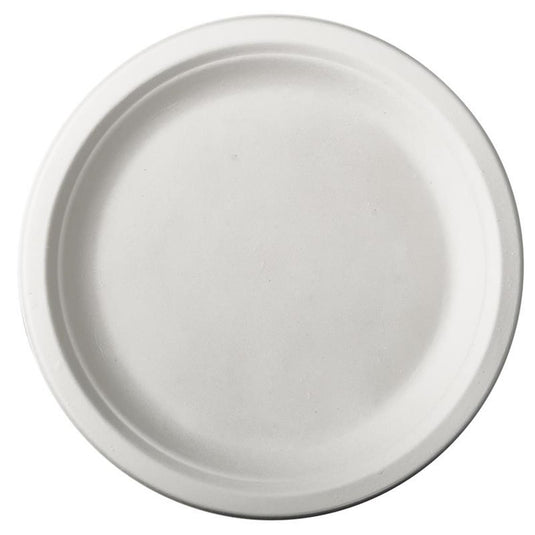 Papstar 12 borden suikerriet pure dia 23cm wit