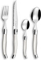 Lou laguiole ® 24-delige tradition bestekset parelmoer – 6 personen – 18 0 chroomstaal – hoogglans – iconische laguiole-bij – cadeauverpakking