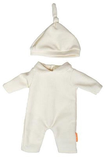 Miniland poppenpyjama met muts 38cm - poppenkleding accessoire.