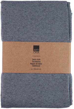 Arti casa tafelkleed 150x240 cm - tafelkleed - tafelkleed materiaal mix polyester katoen - tafelkleed voor eettafel - effen design - donkergrijs