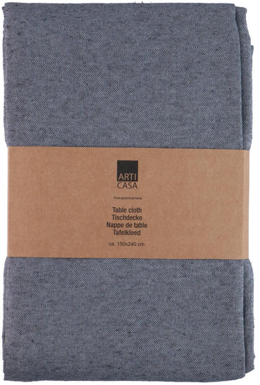 Arti casa tafelkleed 150x240 cm - tafelkleed - tafelkleed materiaal mix polyester katoen - tafelkleed voor eettafel - effen design - donkergrijs