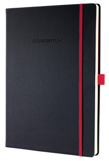 Sigel notitieboek - conceptum red edition - a4 - zwart - hardcover - lijn - 194 pagina's - 80 grams papier - si-co661