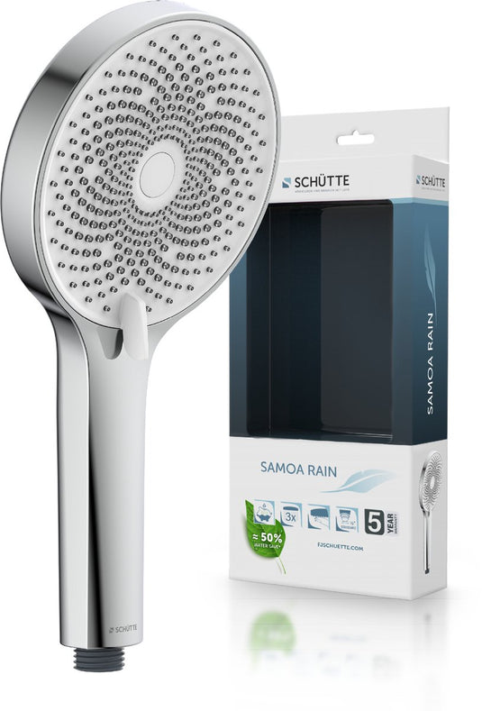 Schütte samoa rain handdouche - douchekop rond - chroom wit