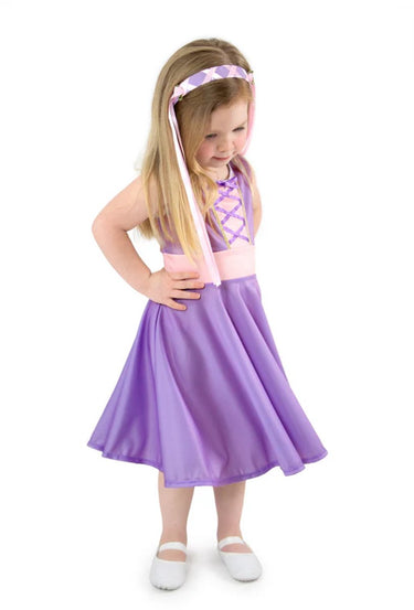 Little adventures - rapunzel twirl jurk – maat xl (128-134)