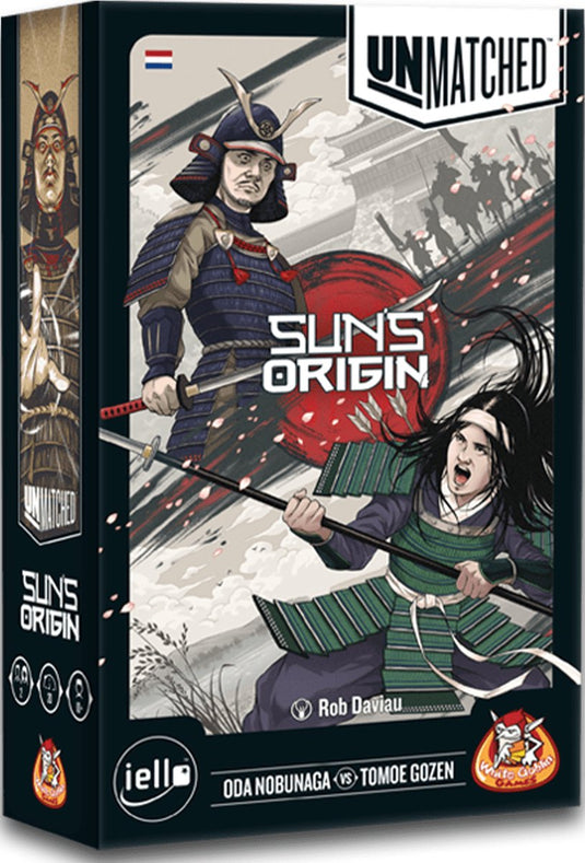 White goblin games - unmatched: sun's origin - familiespel - 2 spelers - standalone binnen unmatched - strategisch spel - vanaf 9 jaar