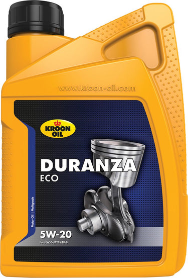 Kroon-oil duranza eco - synthetische motorolie - 5w-20 - 1 liter - transparant