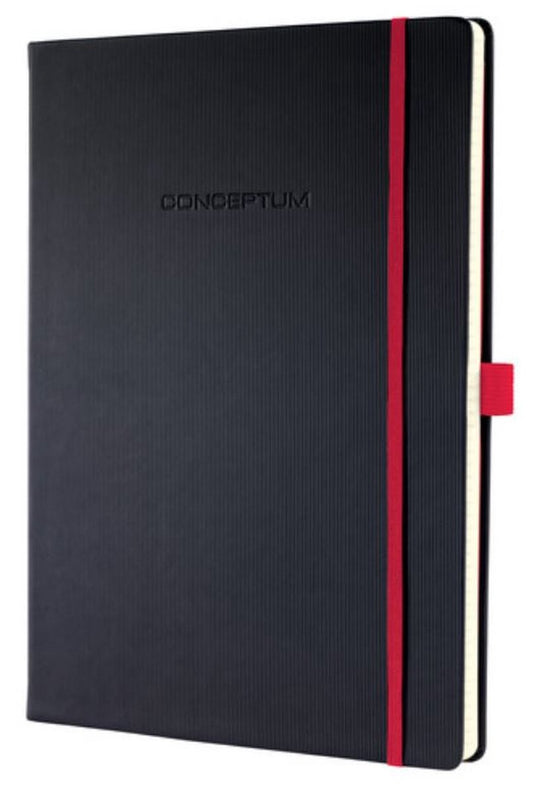 Sigel notitieboek - conceptum red edition - a4 - zwart - hardcover - lijn - 194 pagina's - 80 grams papier - si-co661