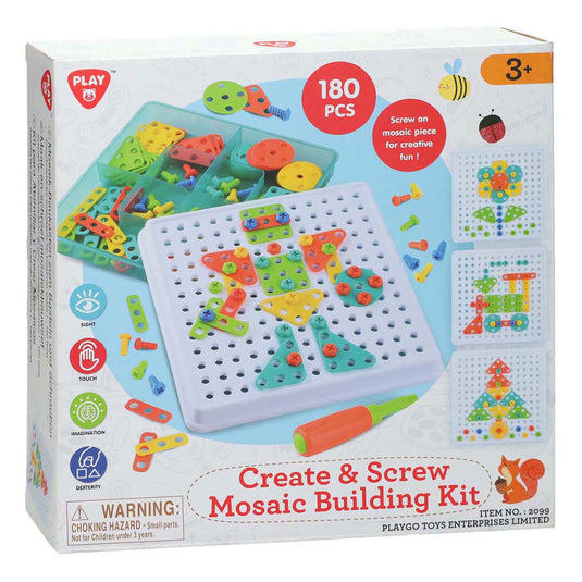 Playgo constructieset mozaïek - 180dlg.