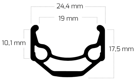 Rim ZAC 19 28" / 622 x 19C aluminum - 32 holes