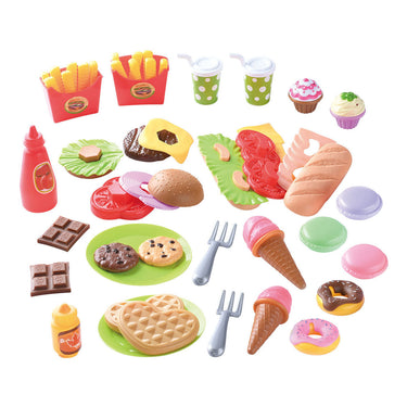 Playgo play speelgoed eten lunch en snacks speelset - 60-delig - speelgoedset.