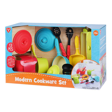 Playgo play keukenspeelgoed pannenset en accessoires - 13-delig voor speelkeuken