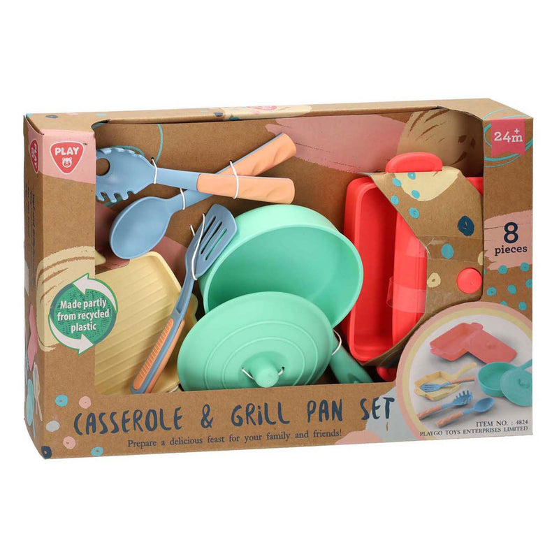 Load image into Gallery viewer, Playgo braadpan en grillpan speelset - 8dlg.
