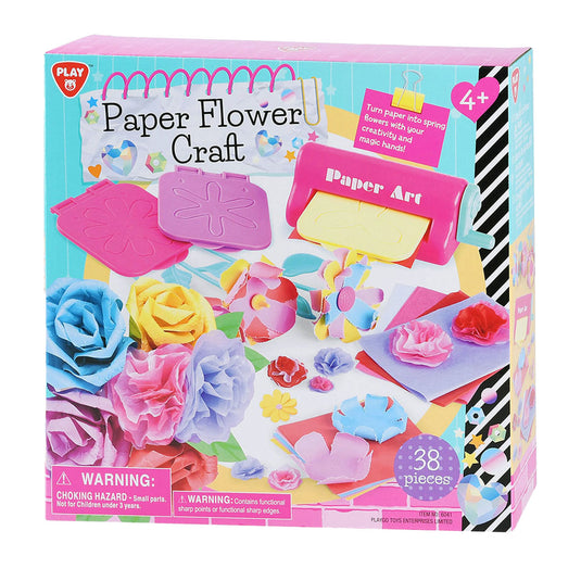Playgo papieren bloemen maken knutselset - 38dlg.