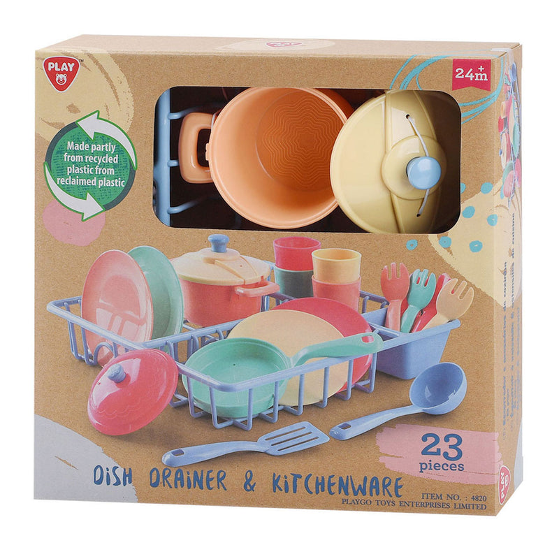 Load image into Gallery viewer, Playgo wasrek met keukenaccessoires - 23dlg
