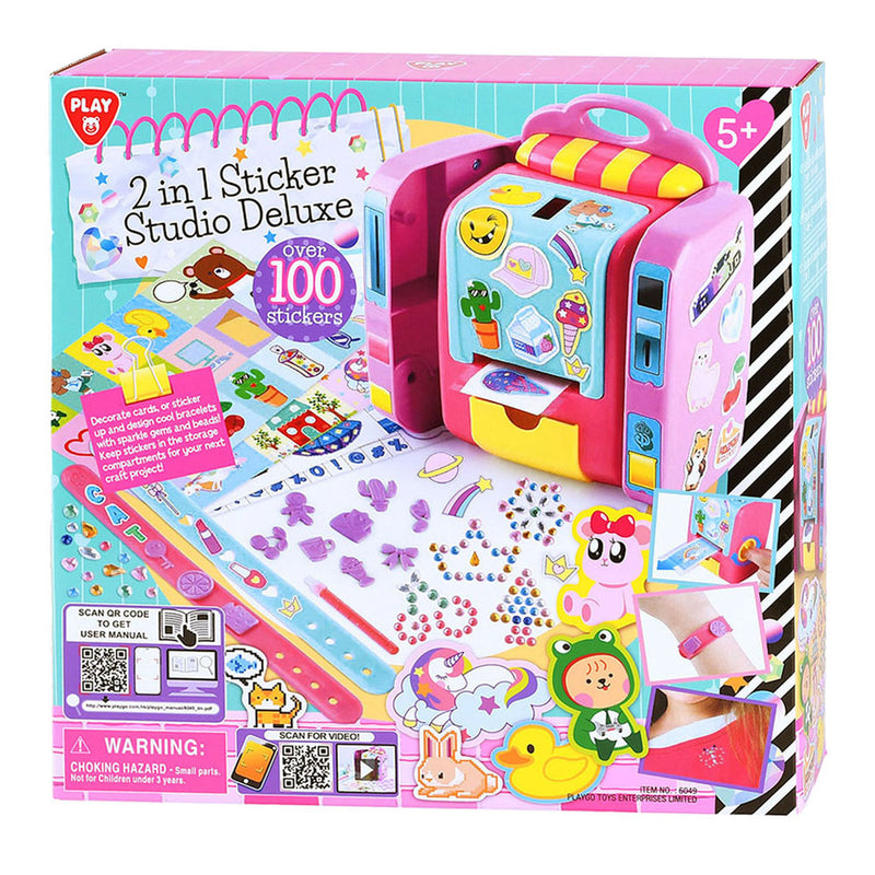 Load image into Gallery viewer, Playgo 2in1 sticker studio deluxe - incl 100 stickers en armbandjes
