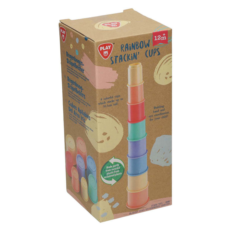 Load image into Gallery viewer, Playgo stapelblokken regenboog - 8dlg.
