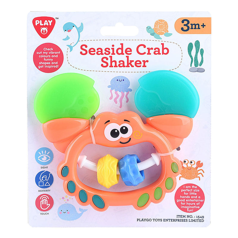 Load image into Gallery viewer, Playgo krab 2in1 rammelaar en bijtspeeltje
