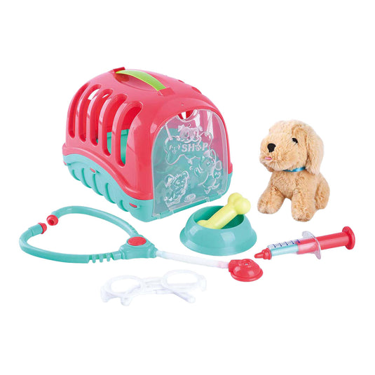 Playgo dieren reishok met knuffel puppy - 7dlg.