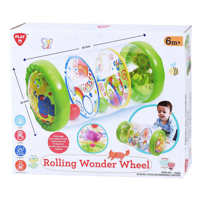 Load image into Gallery viewer, Playgo rollend wonderwiel met ballen opblaasbaar - 43cm

