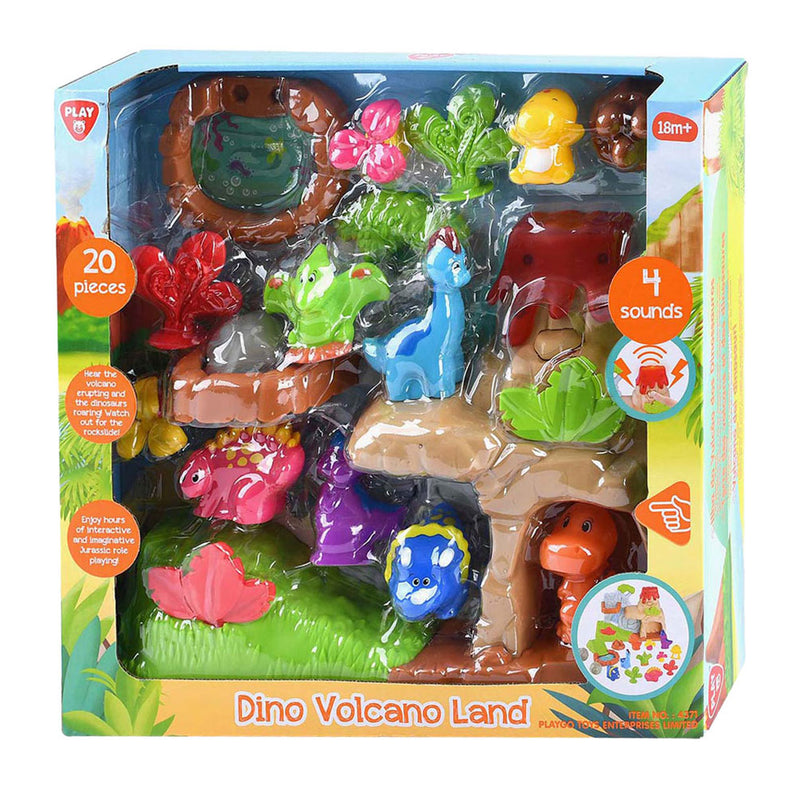 Load image into Gallery viewer, Playgo dino's met vulkaan speelset - 20dlg.
