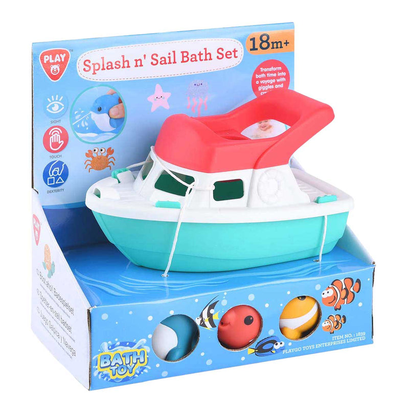Load image into Gallery viewer, Playgo badspeelgoed boot met spuitfiguurtjes voor sensorisch spel.
