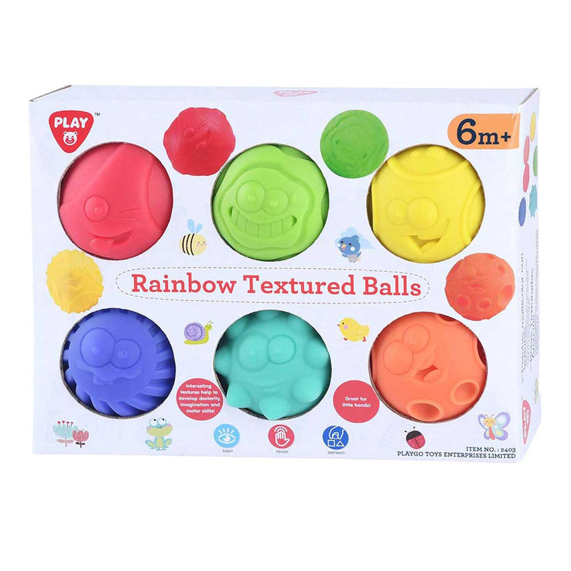 Load image into Gallery viewer, Playgo sensorische speelballen - kleurrijke textuurballen 6 stuks.
