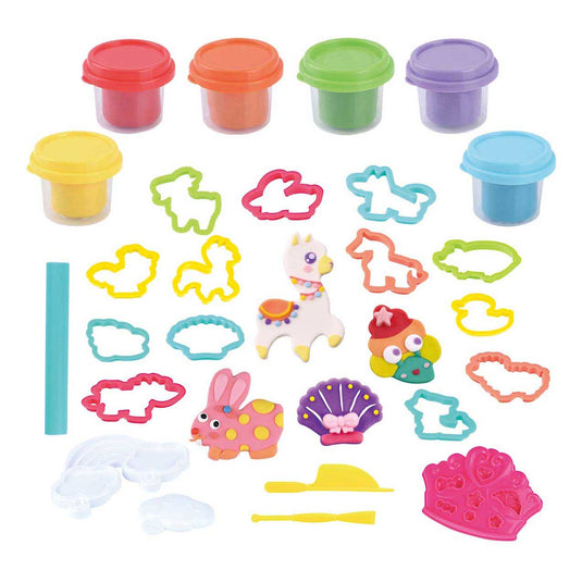 Playgo boerderijdieren kleiset - 6 kleipotjes