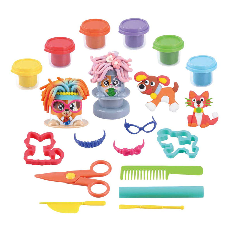 Load image into Gallery viewer, Playgo junior huisdier trimmer kleiset - 6 kleipotjes
