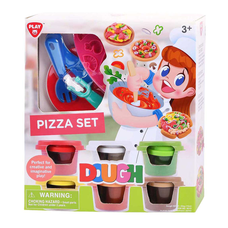 Load image into Gallery viewer, Playgo pizza kleiset - 6 kleipotjes
