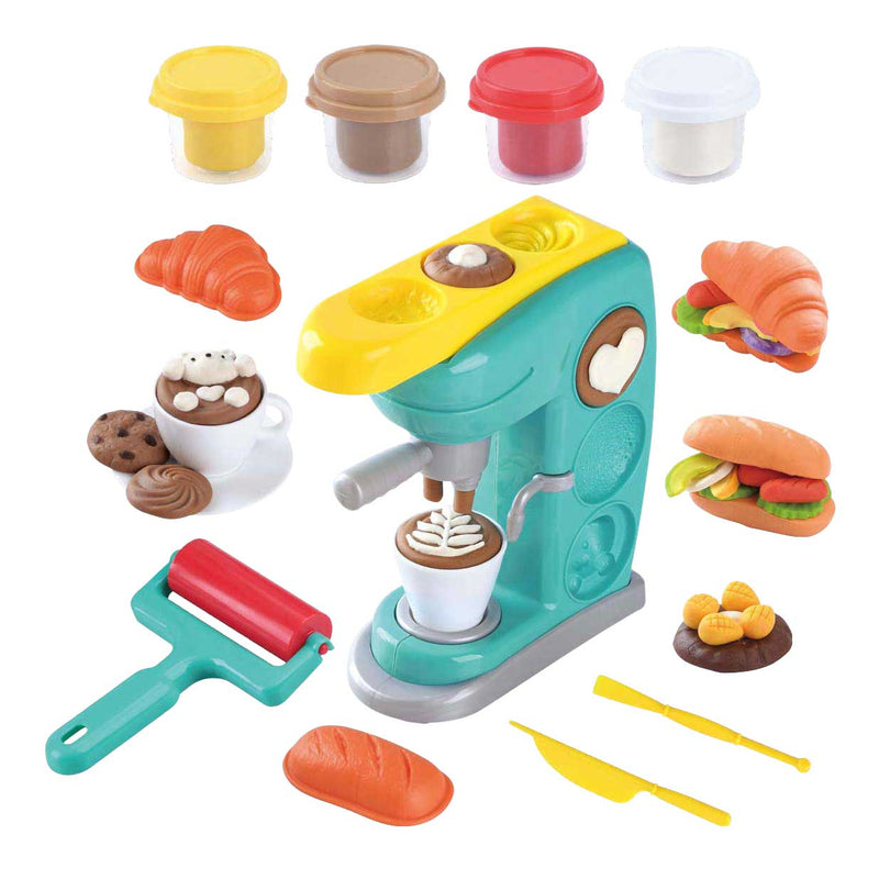 Load image into Gallery viewer, Playgo koffiezetapparaat kleiset - 4 kleipotjes
